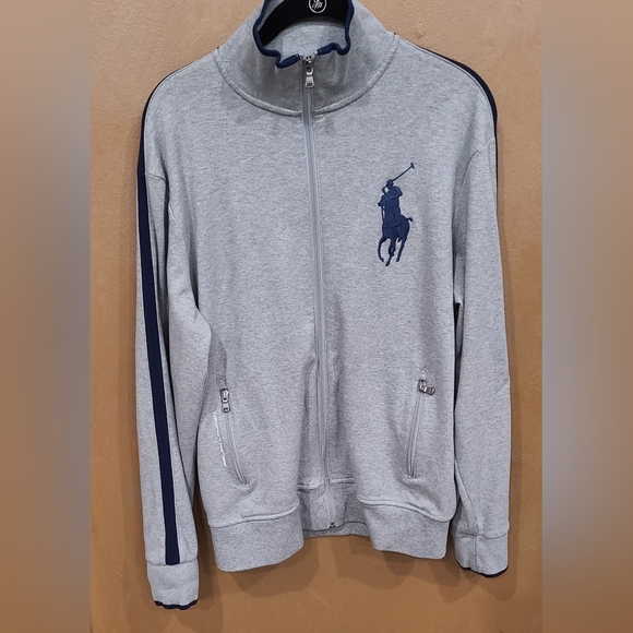 Polo Ralph Lauren Other - Men's Ralph Lauren "Polo" grey and navy stripped light weight jacket. Size Med